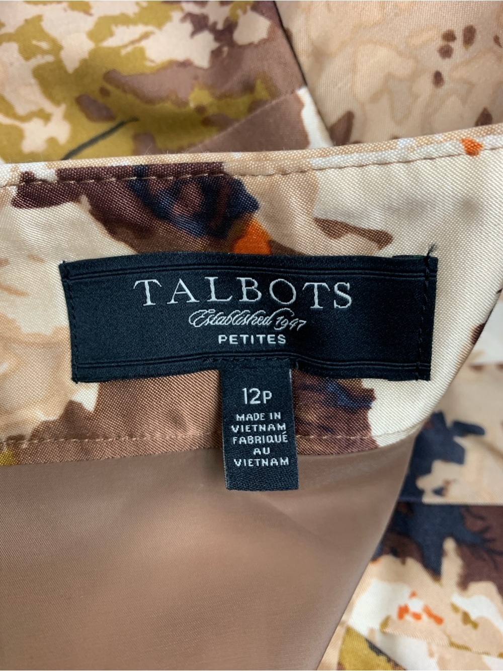 Talbots Floral Satin Skirt - Picture 5 of 7